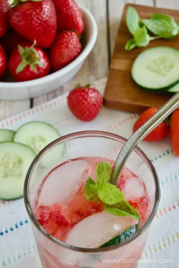 Strawberry Cucumber Mojito Mocktail