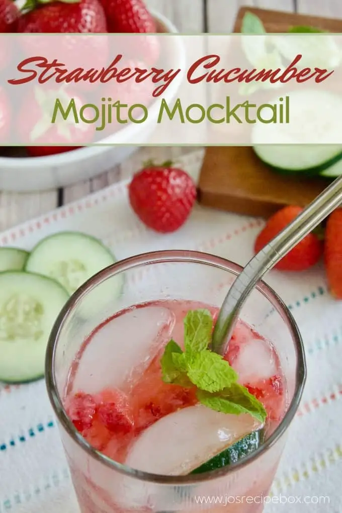 Strawberry Cucumber Mojito Mocktail
