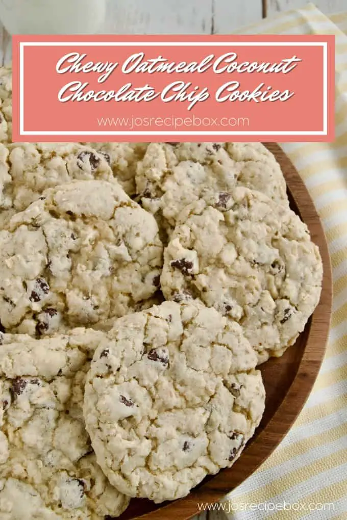 Chewy Oatmeal Coconut Chocolate Chip Cookies