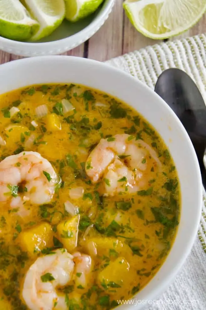 Coconut Curry Soup with Shrimp and Butternut Squash