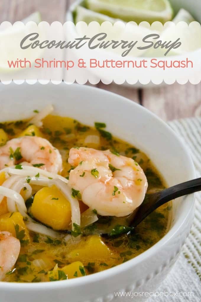 Coconut Curry Soup with Shrimp and Butternut Squash