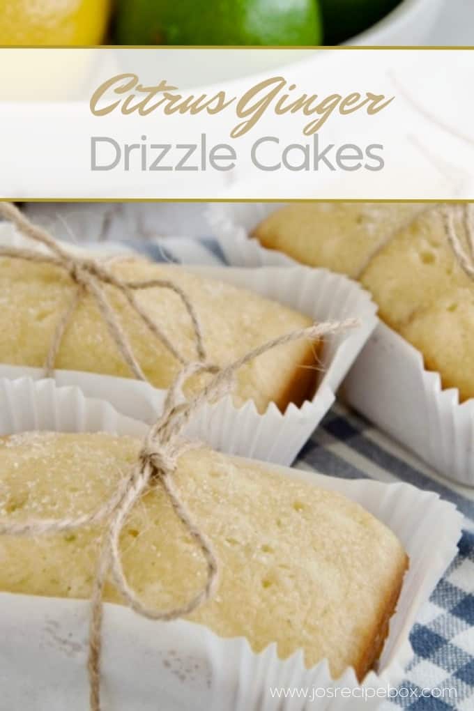 Citrus Ginger Drizzle Cakes