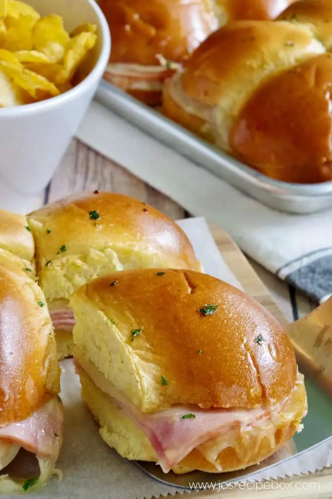 Ham & Cheese Sliders with Garlic Butter