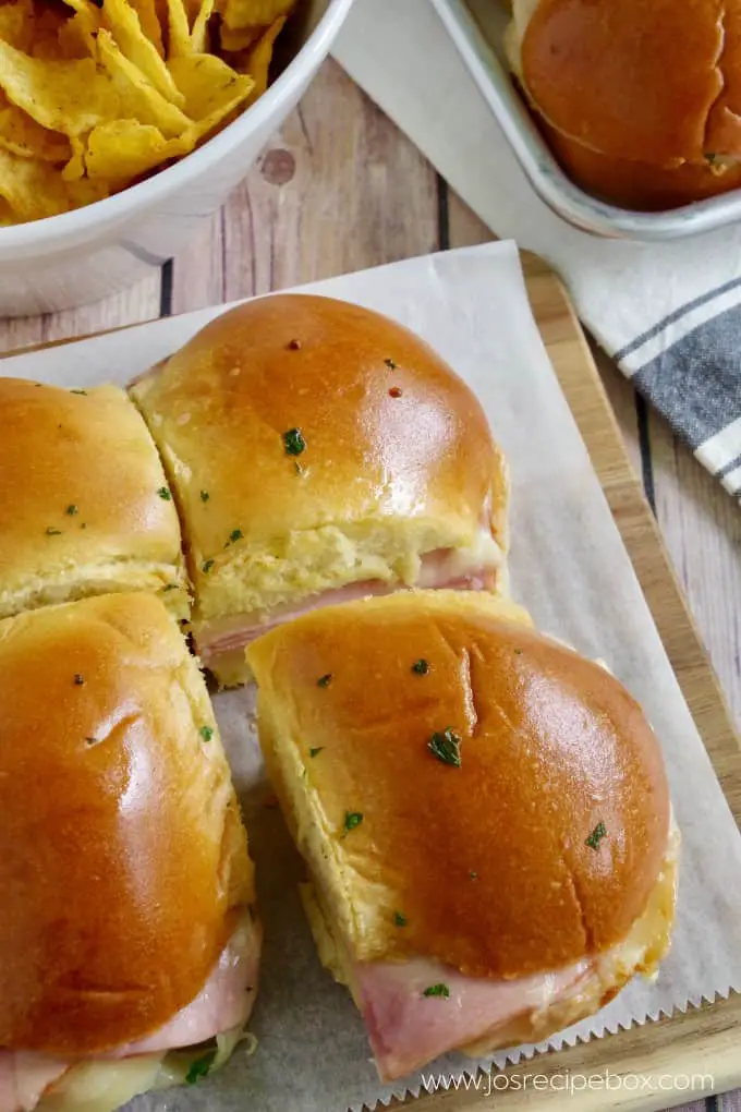 Ham & Cheese Sliders with Garlic Butter