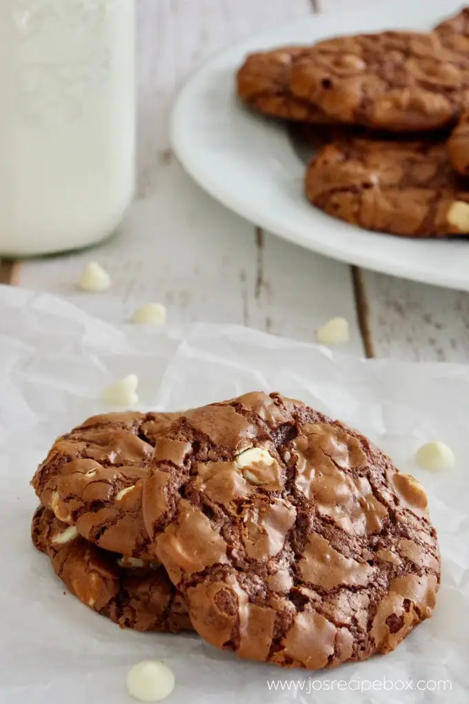White Chocolate Chip Brownie Cookies