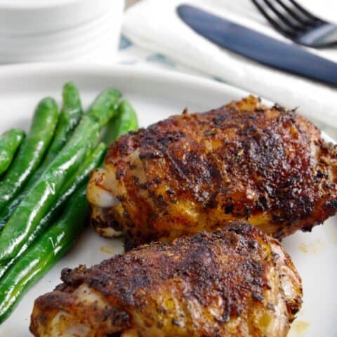 Grilled Chicken Thighs with White BBQ Sauce