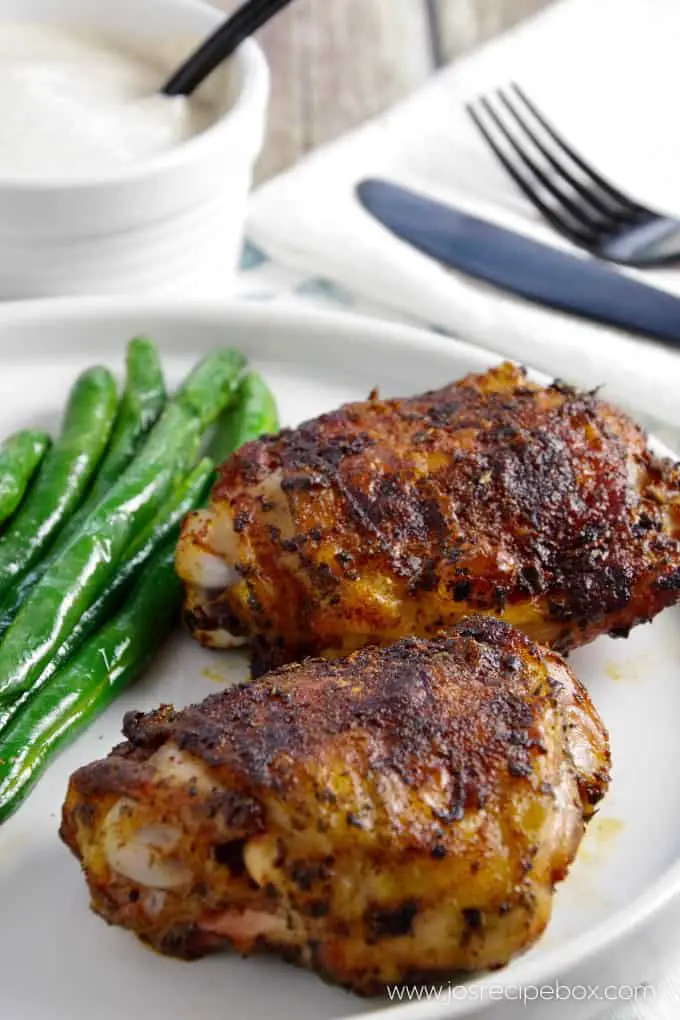 Grilled Chicken Thighs with White BBQ Sauce