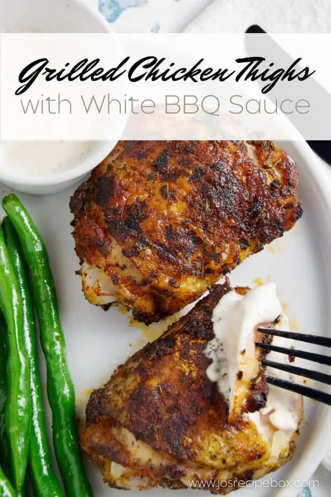 Grilled Chicken Thighs with White BBQ Sauce