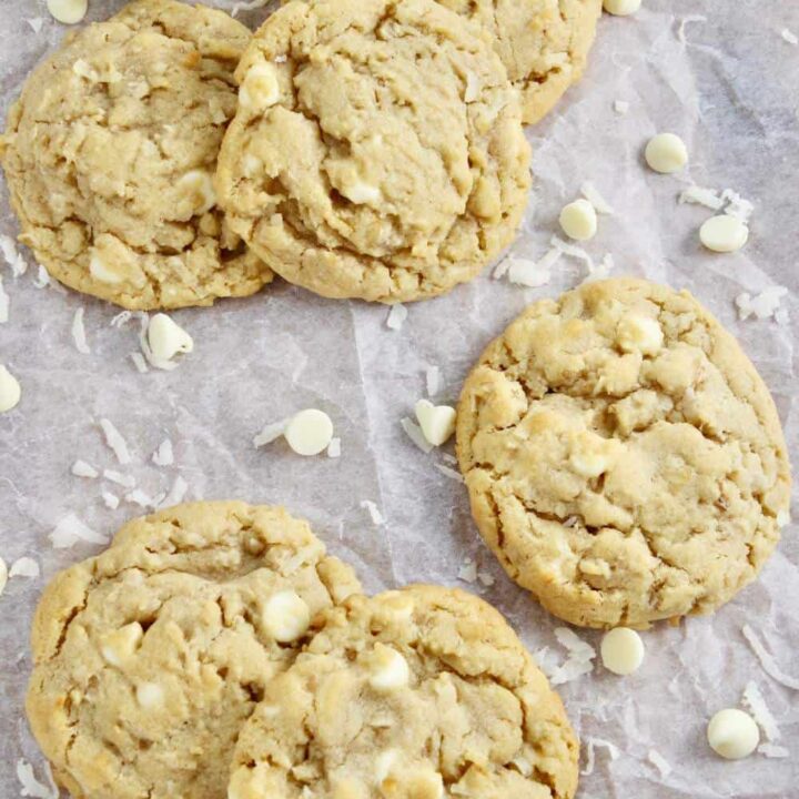 White Chocolate Coconut Cookies