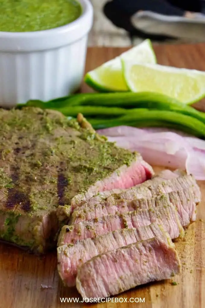 Steak Fajitas with Chimichurri and Grilled Peppers