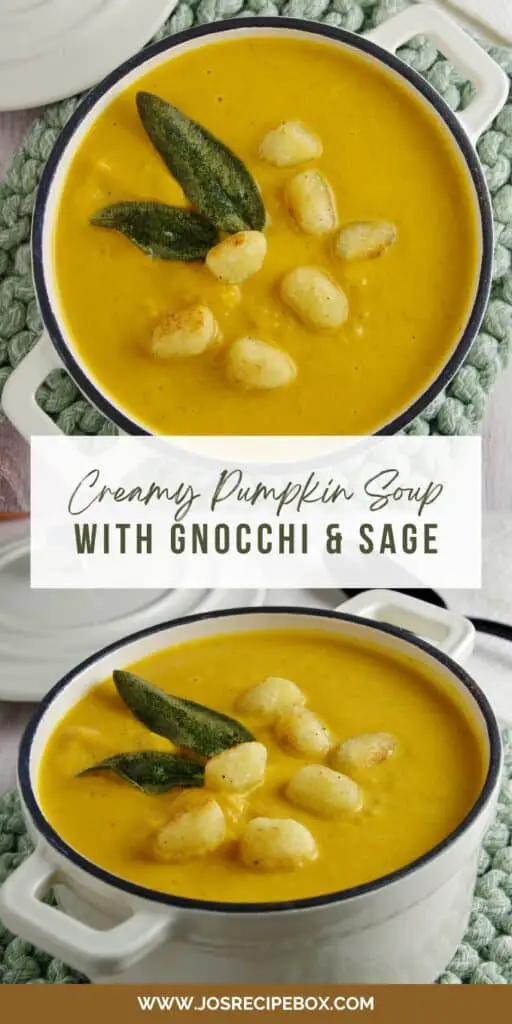 Creamy Pumpkin Soup with Gnocchi & Sage