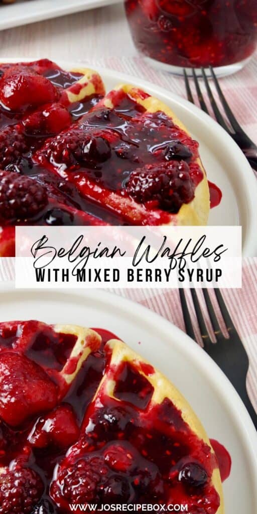 Belgian Waffles with Mixed Berry Syrup