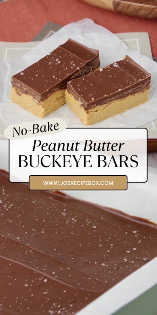 No-Bake Peanut Butter Buckeye Bars
